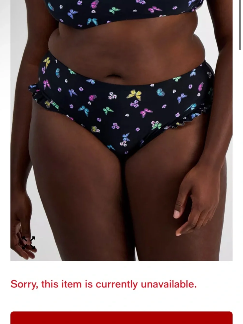 California Waves Plus Salt + Cove Plus Size Ruffled Butterfly-Print Swim 16/18